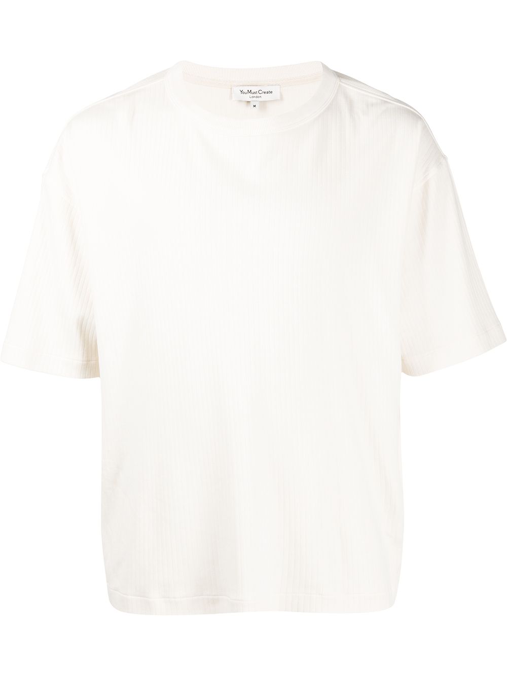 Ymc You Must Create Ribbed T-shirt In Neutrals