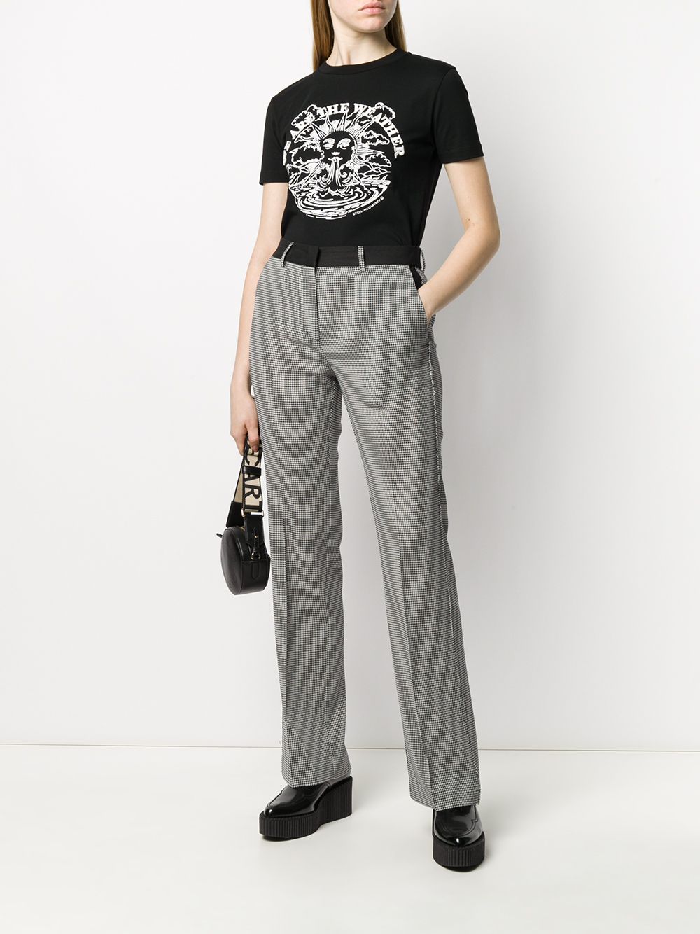 Stella McCartney T-shirt met tekst - Zwart