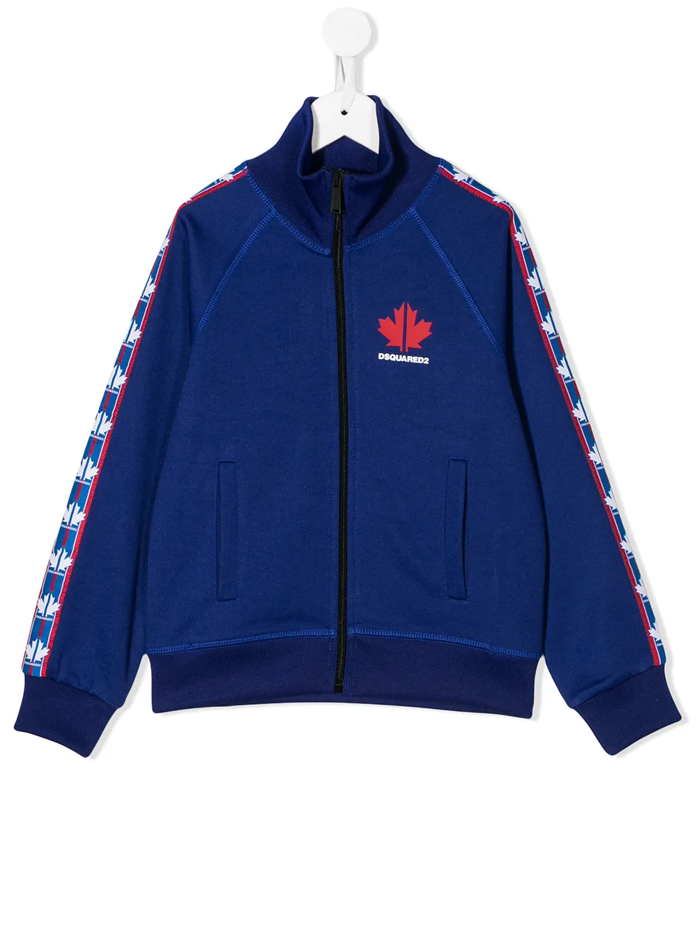 Dsquared2 Kids' Logo-trim Track Jacket In Blue