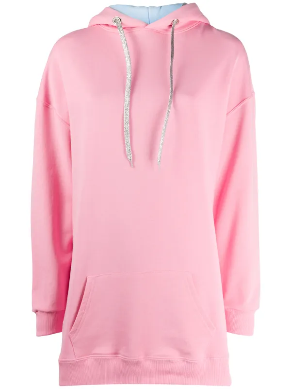 longline pink hoodie