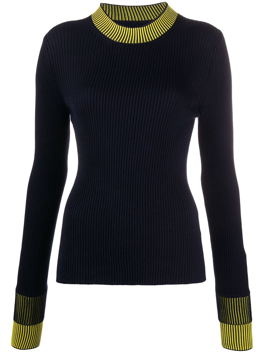 Maison Margiela Contrast-trim Jumper In Blue