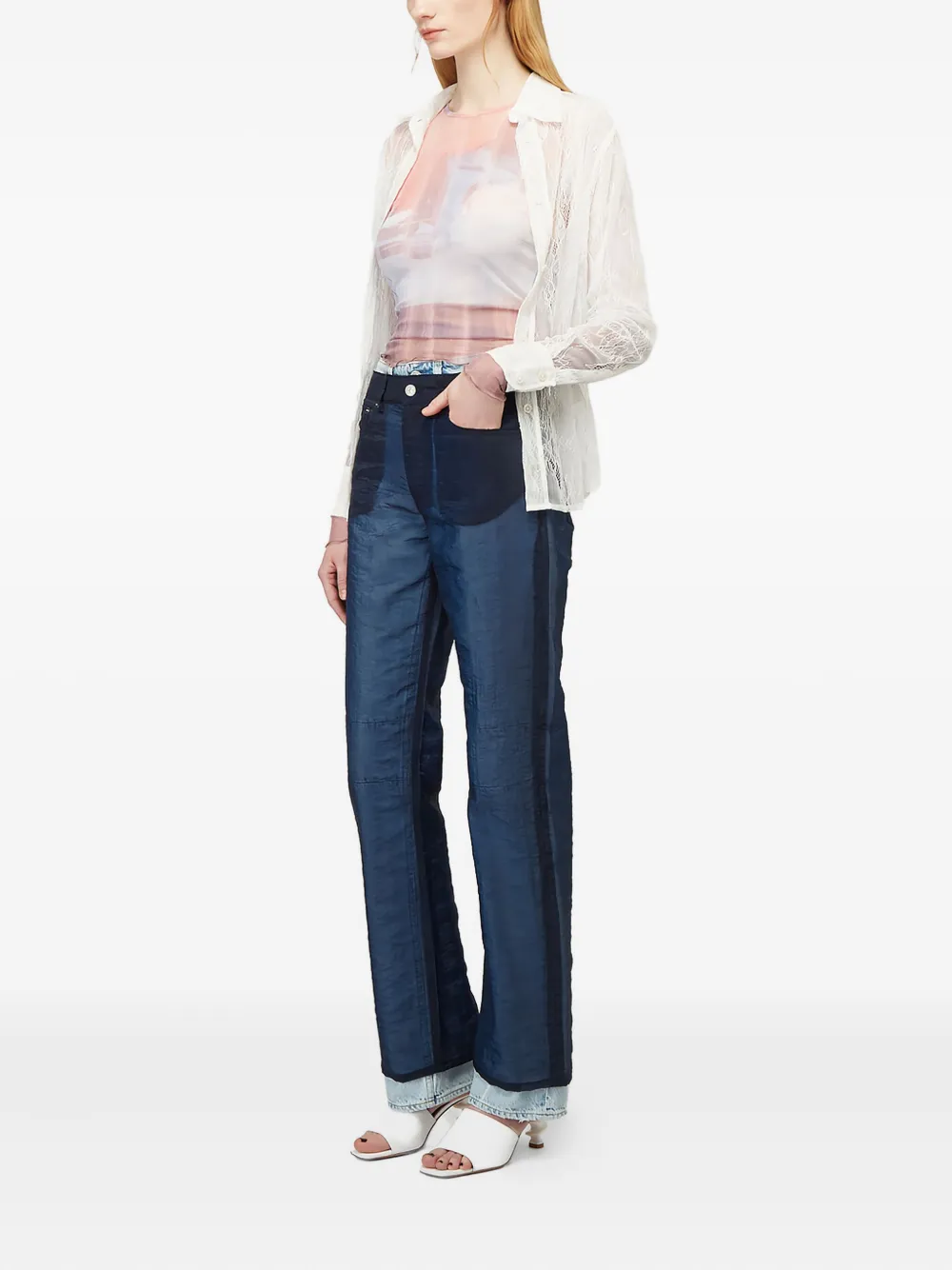 OUR LEGACY Luminance organza broek - Blauw