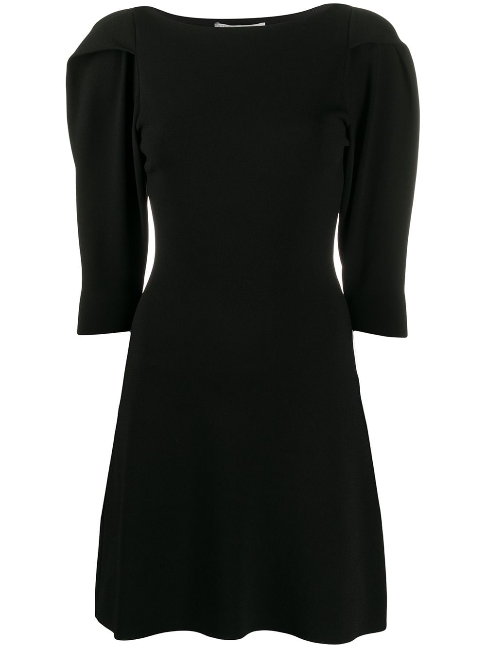 Shop Stella Mccartney Structured Shoulders Mini Dress In Black