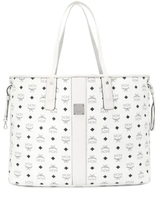 mcm monogram shopper tote