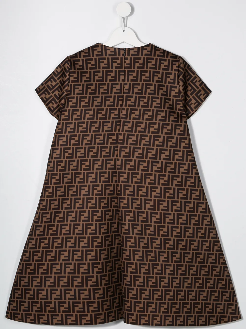 Fendi Kids Jurk met FF patroon Bruin