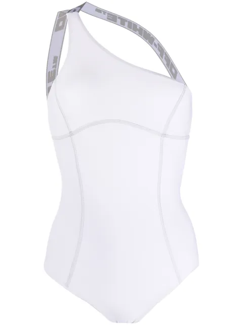 Off-White traje de baño con hombro descubierto