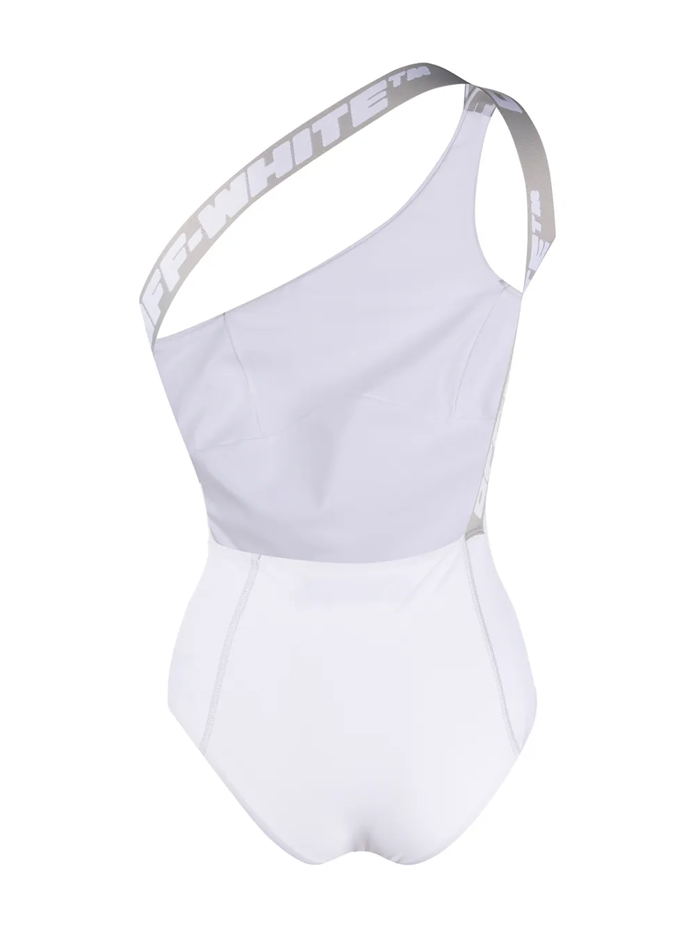 Off-White Asymmetrische onesie Wit