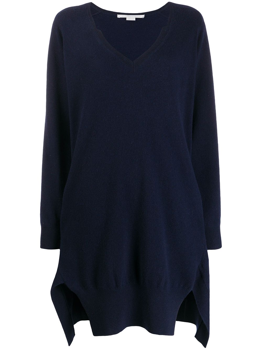 Stella Mccartney Slit Detail Jumper Dress In Blue