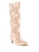 Image 2 of Paris Texas python-effect knee-high boots