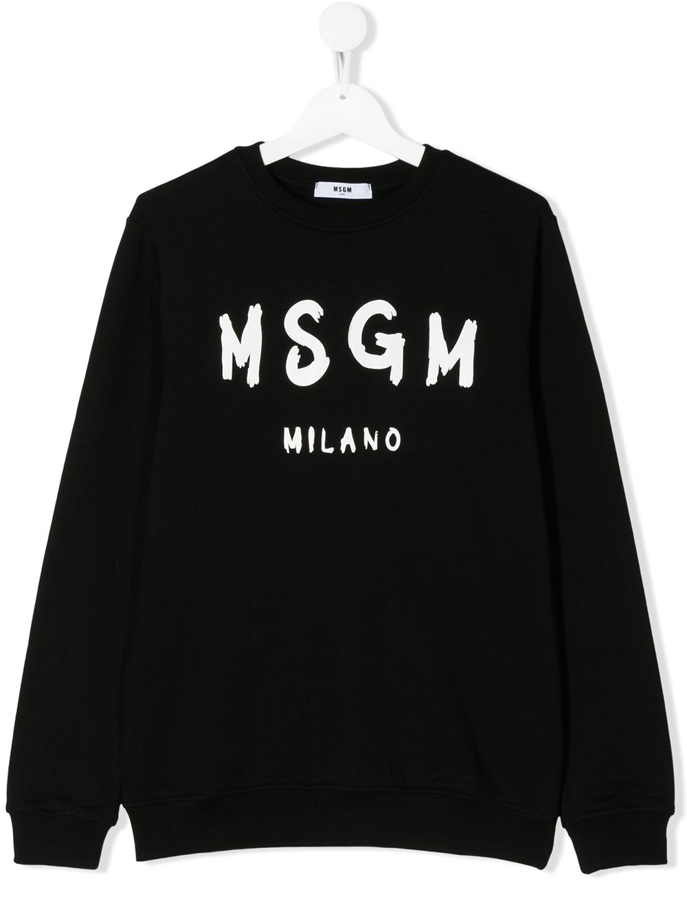 Msgm Teen Logo-print Sweatshirt In Black