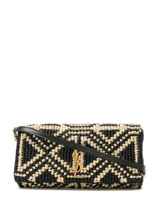 ysl raffia shoulder bag