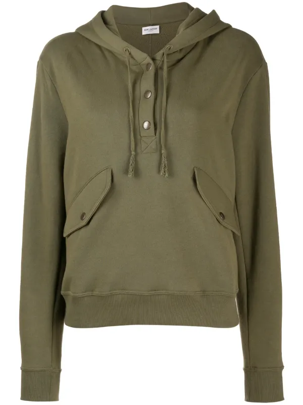 saint laurent green hoodie