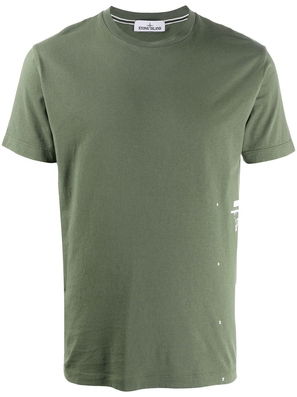 Stone Island Logo Print T-shirt In Green