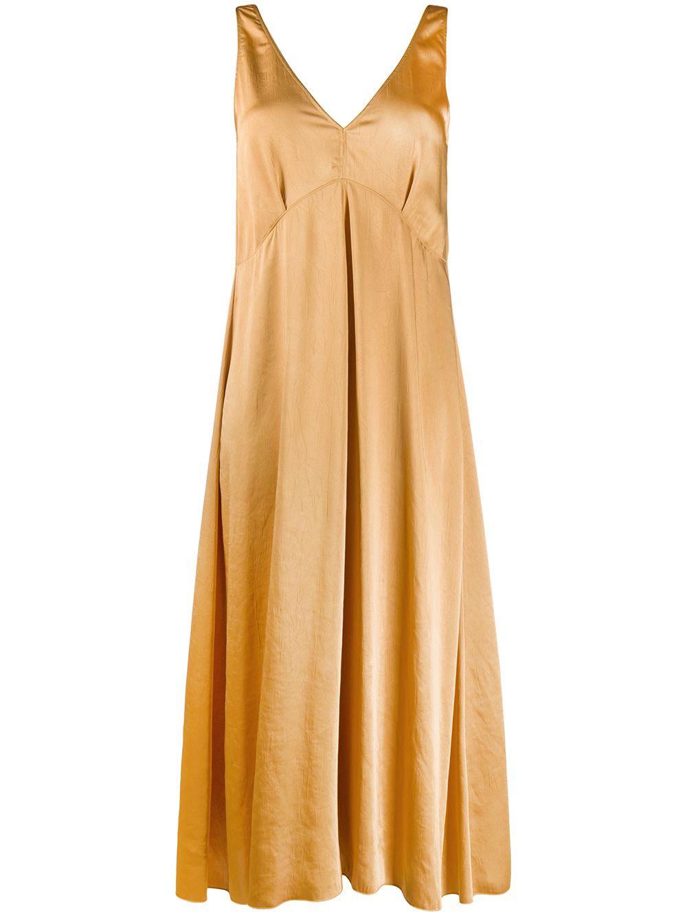 Shop Forte Forte V-neck Dress In Gold