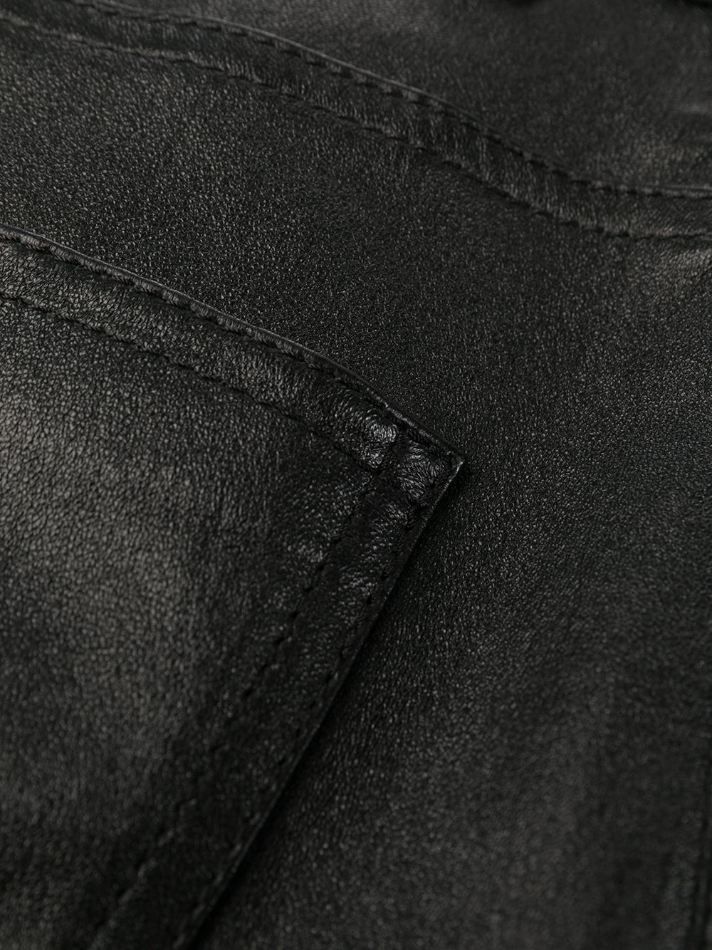 Saint Laurent Faux Leather Trousers, $750, farfetch.com