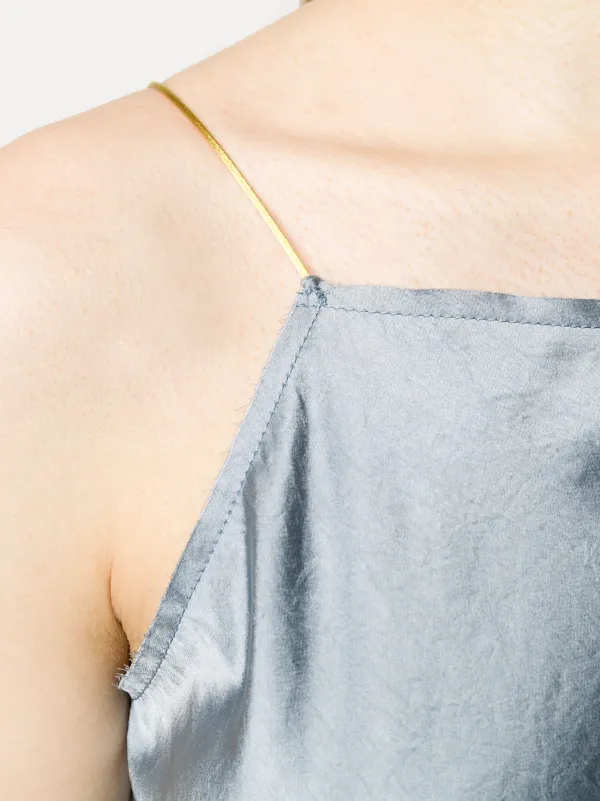 square neck satin maxi dress