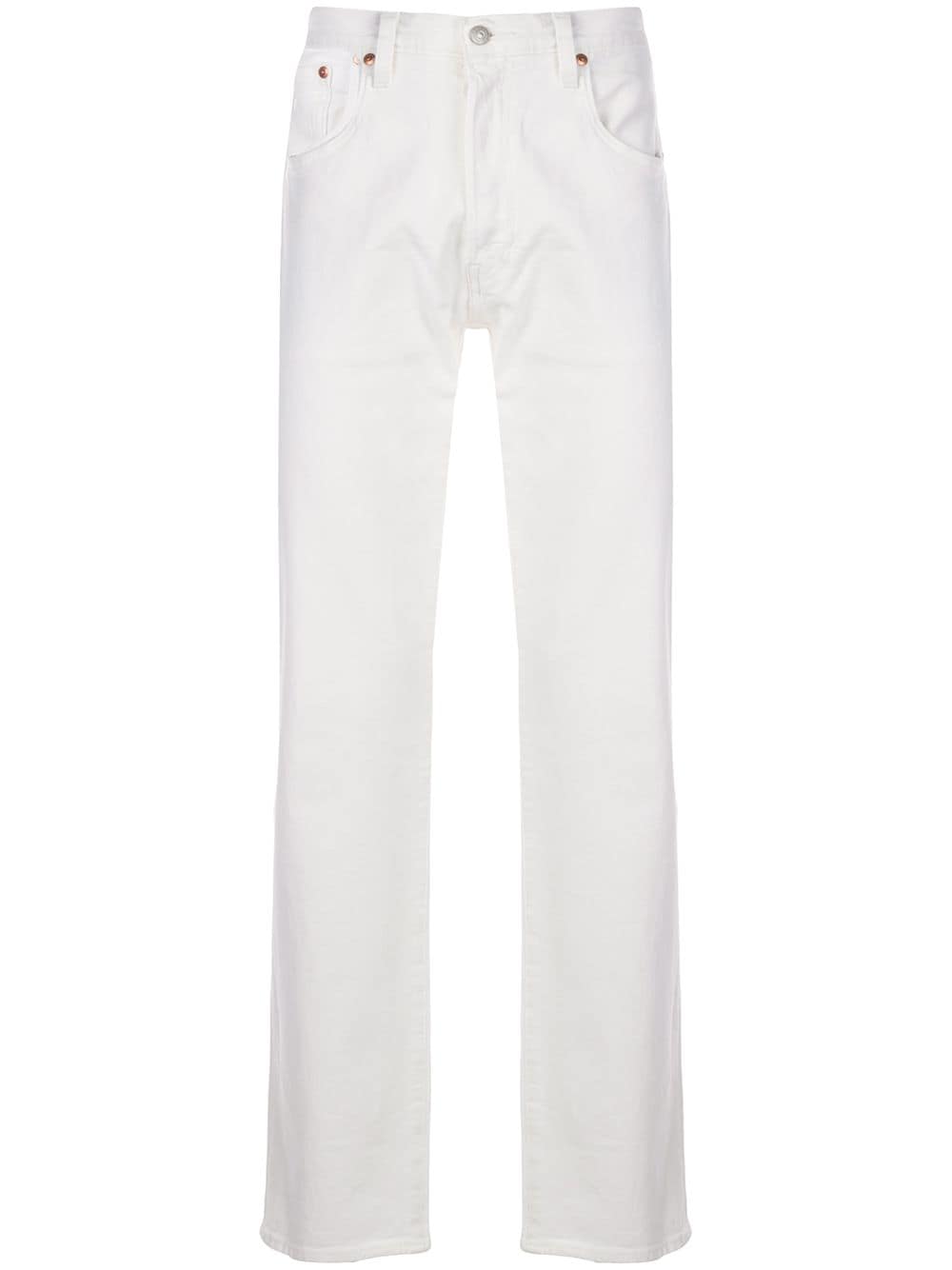 Shop Levi's 501 '93 Mid-rise Straight Jeans In White