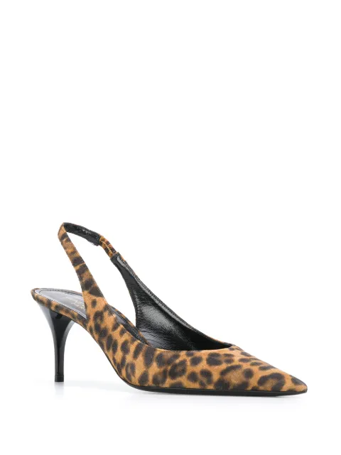 leopard print slingbacks