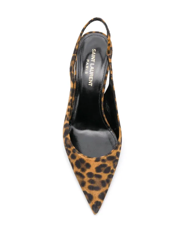 Leopard slingback shoes clearance