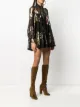 Saint Laurent floral jacquard silk mini dress