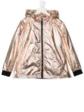 Andorine metallized hooded jacket - Gold