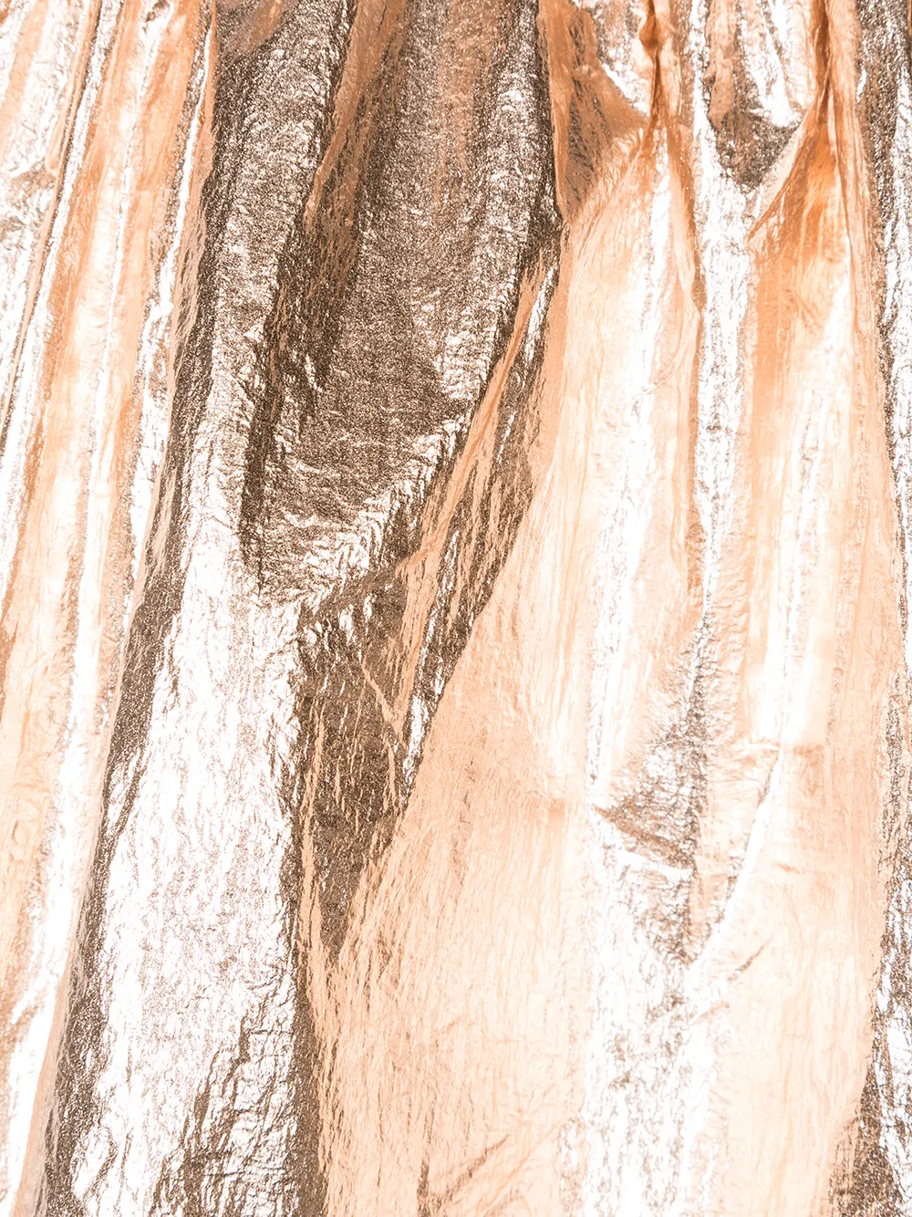 Andorine Wrinkled-effect Metallized Dress In Gold