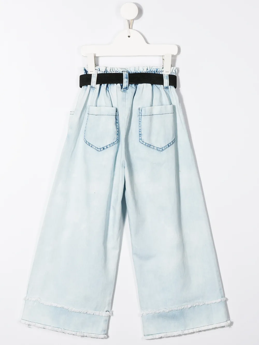 belted wide leg jeans
