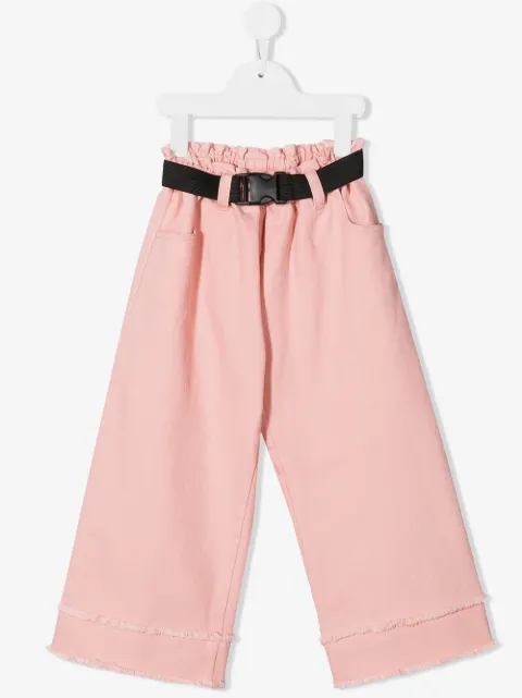 Andorine belted wide-leg jeans