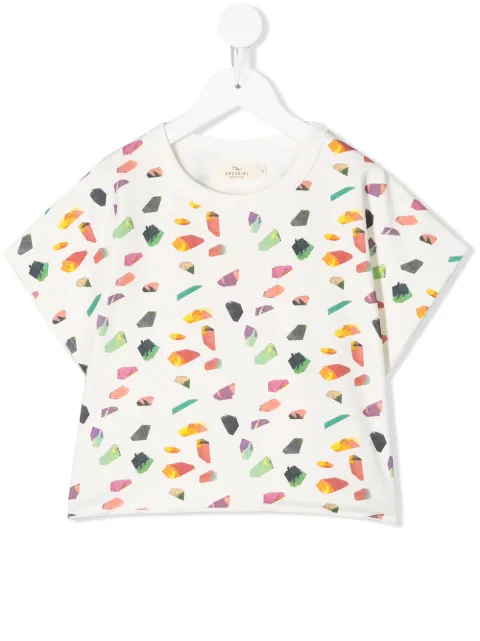 Andorine geometric print boxy-fit T-shirt