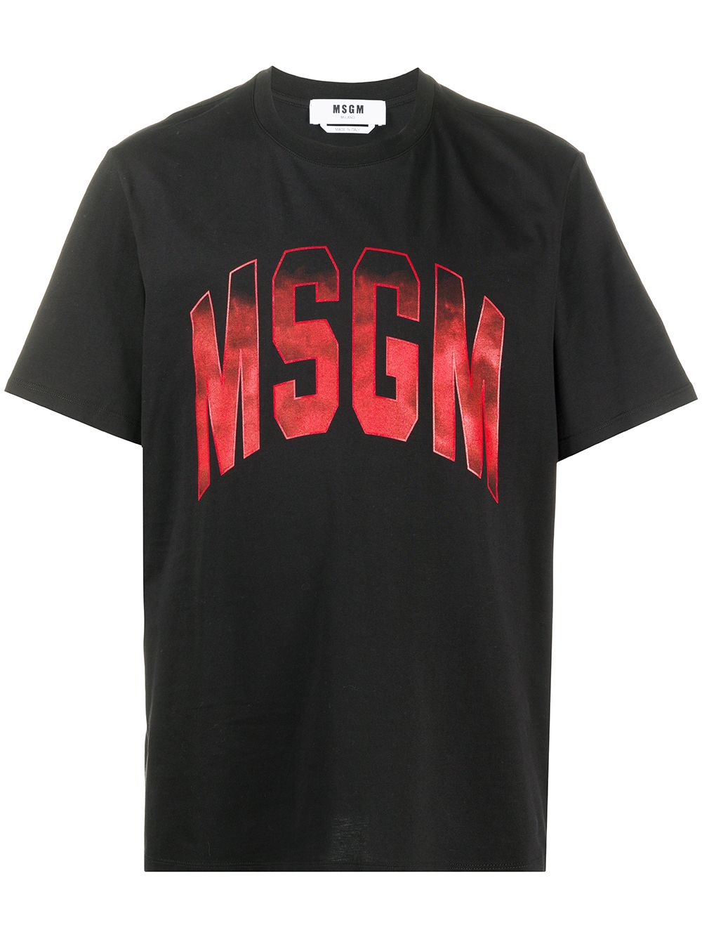 Msgm Logo Print T-shirt In Black