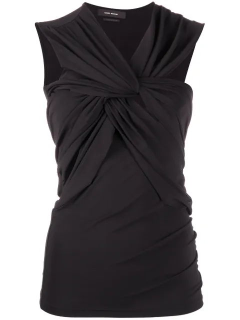 ISABEL MARANT twisted-front sleeveless top