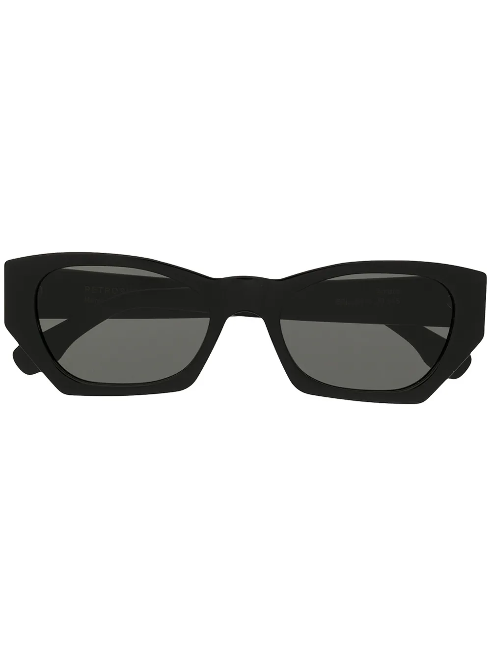 Shop Retrosuperfuture Geometric Frame Sunglasses In Black