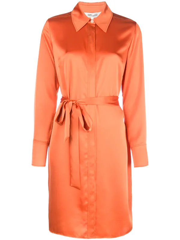 dvf orange dress