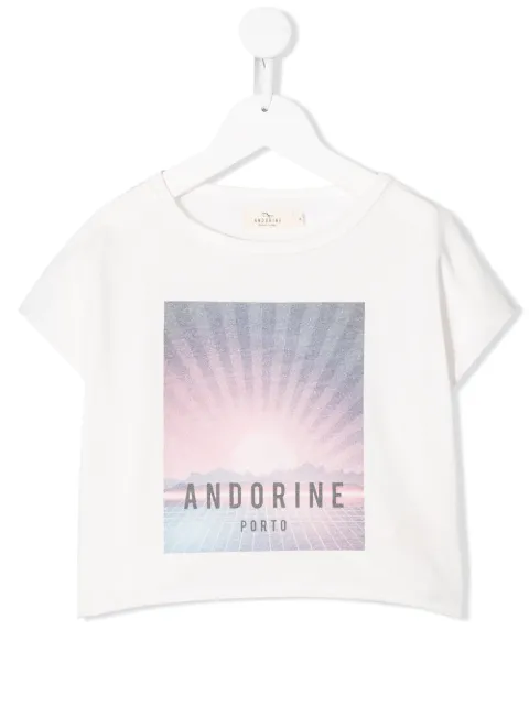 Andorine graphic-print cotton T-shirt