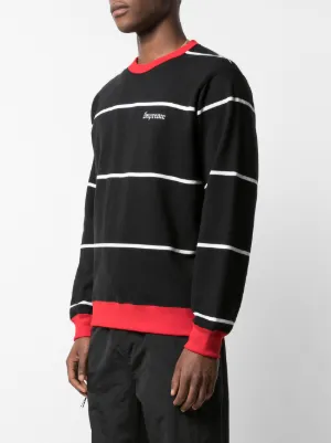 supreme striped crewneck