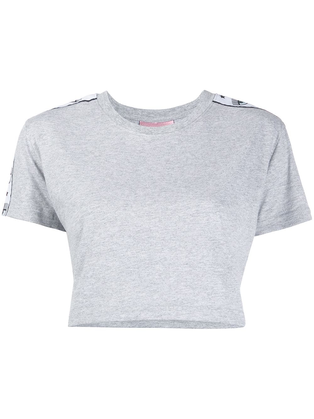 Chiara Ferragni Eyelash Trim T-shirt In Grey