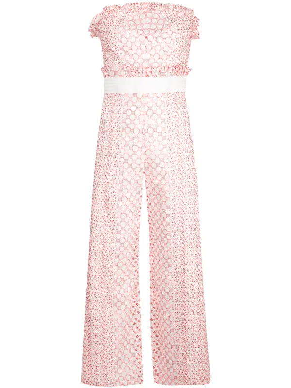 strapless cropped jumpsuit