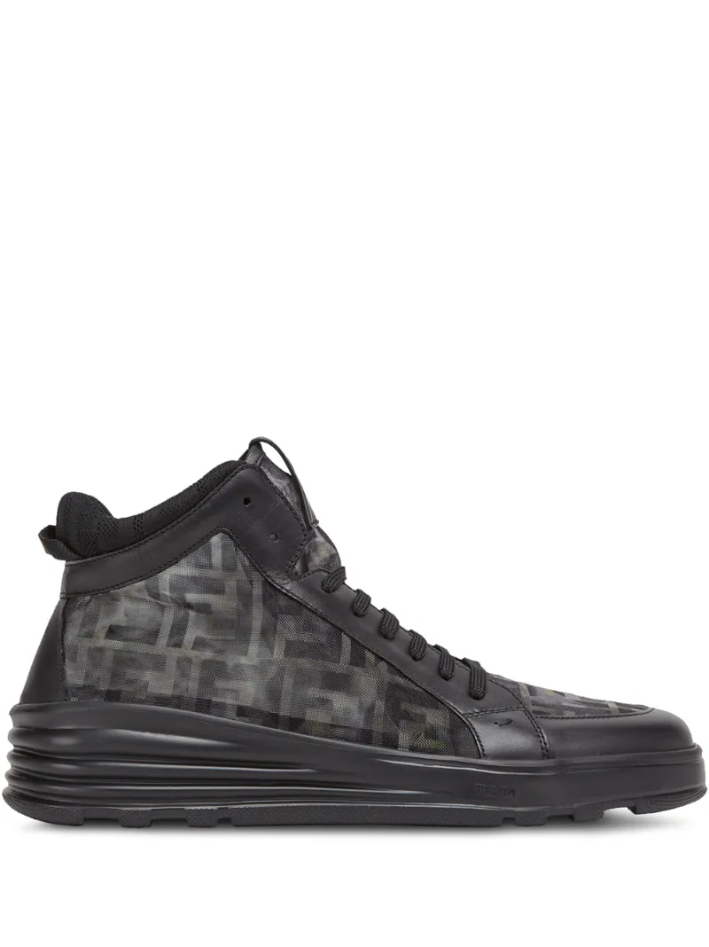 fendi logo high top sneakers