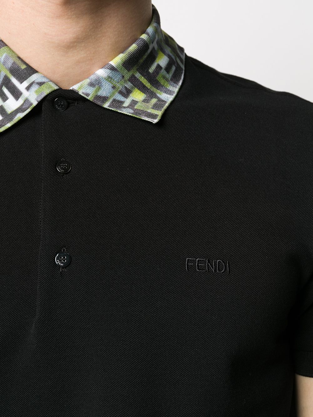 фото Fendi рубашка-поло с логотипом ff