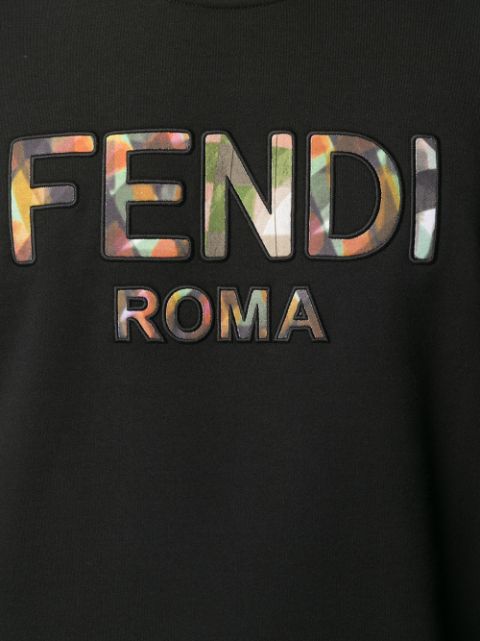 Fendi Logo Embroidered Sweatshirt - Farfetch