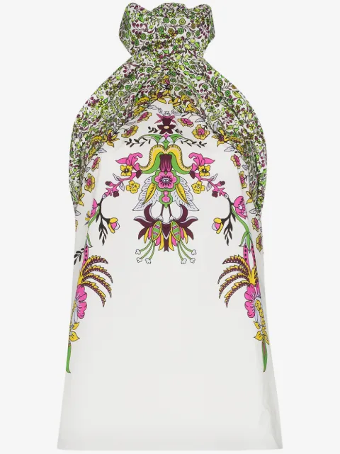 Givenchy top con estampado floral y cuello halter