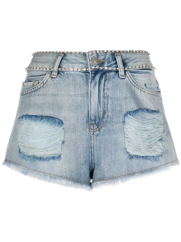 cheap distressed denim shorts