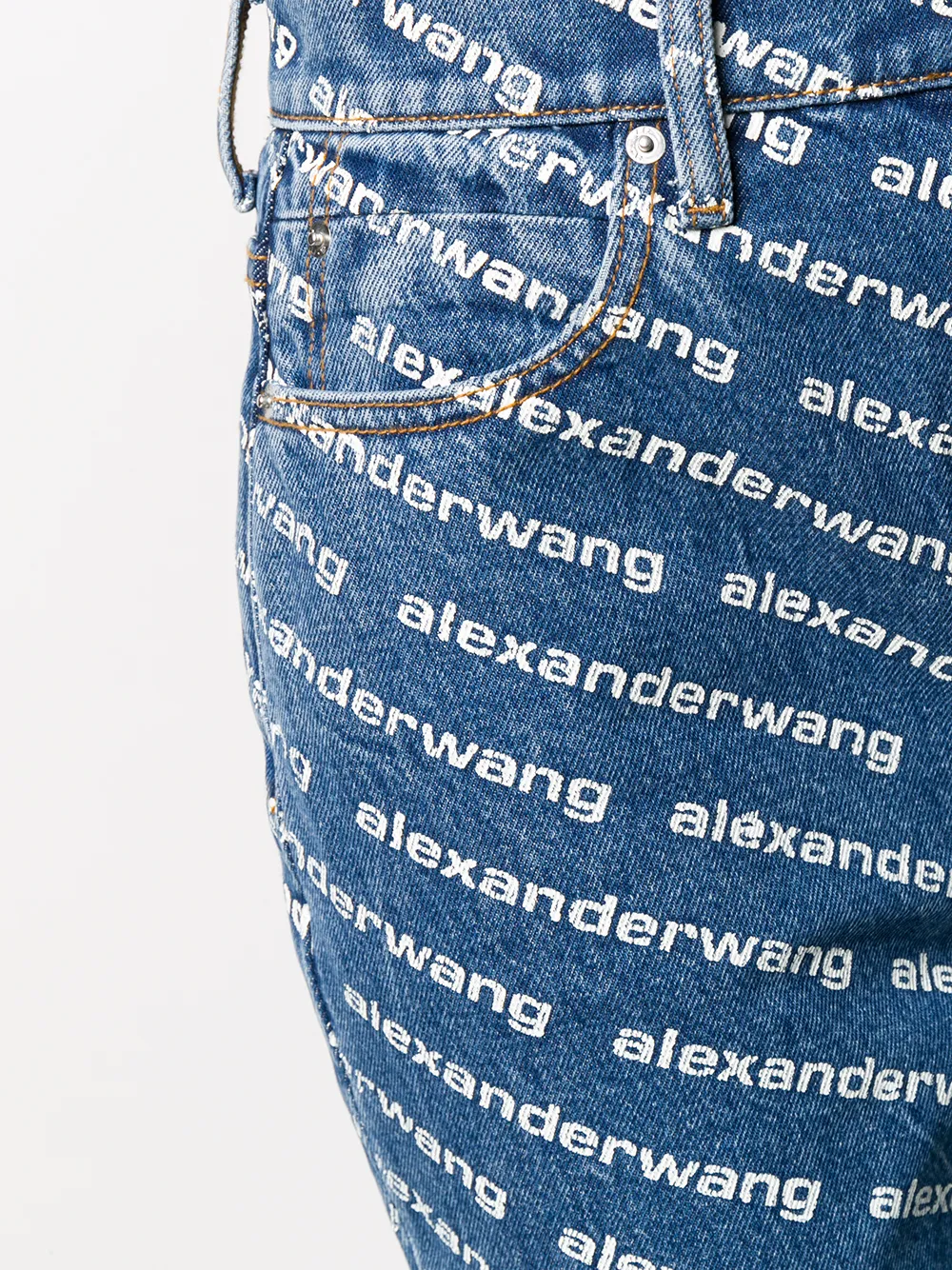 alexander wang logo print jeans