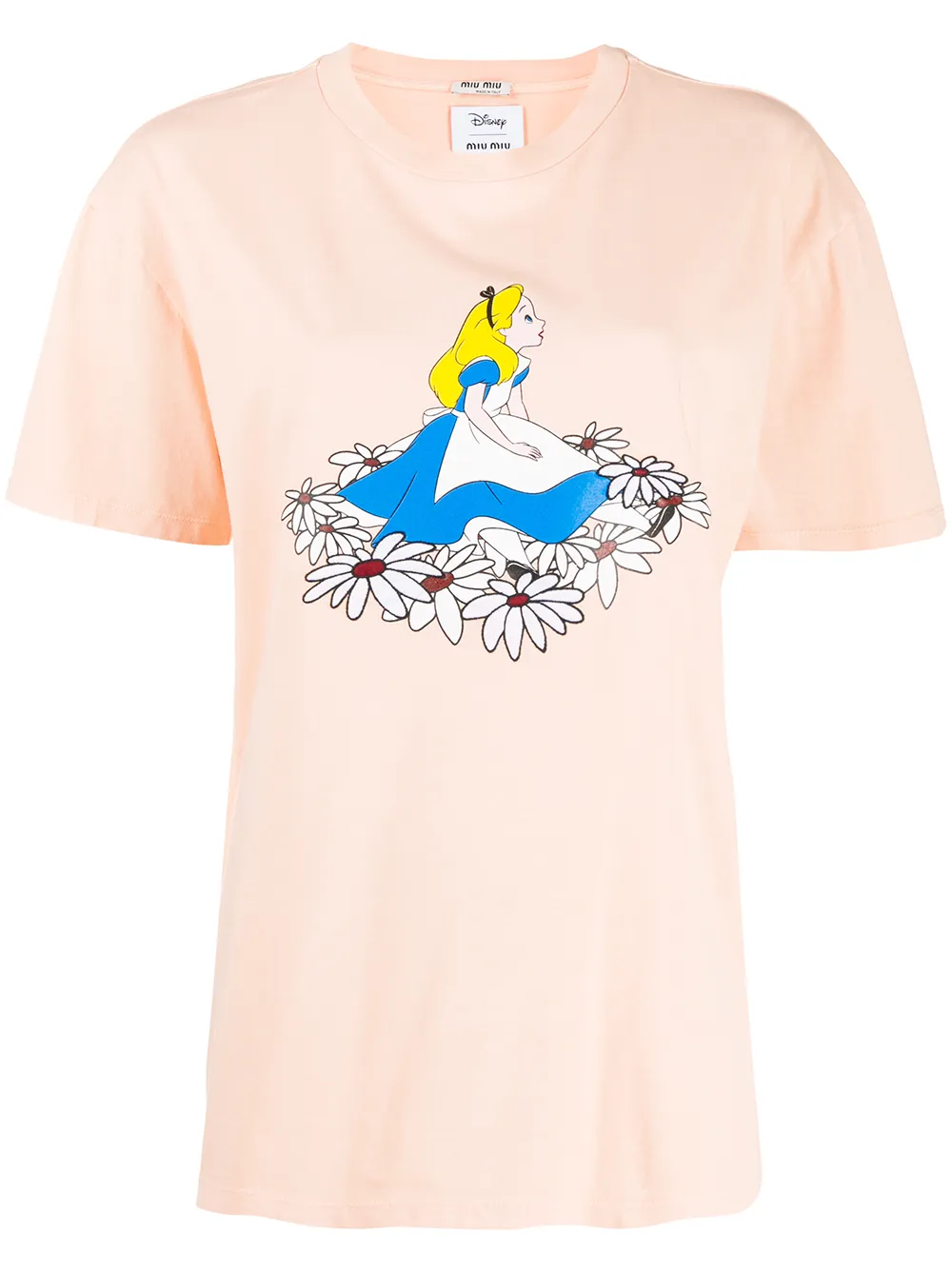 MIU MIU T-SHIRT MIT "ALICE IM WUNDERLAND"-PRINT