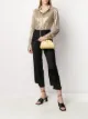 الصورة 2 من Bottega Veneta قميص بأكمام طويلة وزينة مرايا مربعة صغيرة