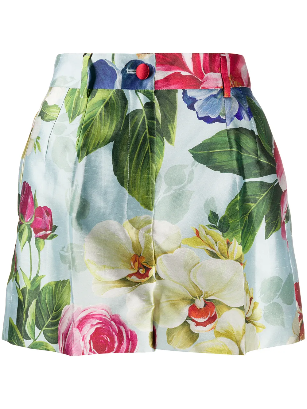 DOLCE & GABBANA HIGH-WAISTED FLORAL SHORTS