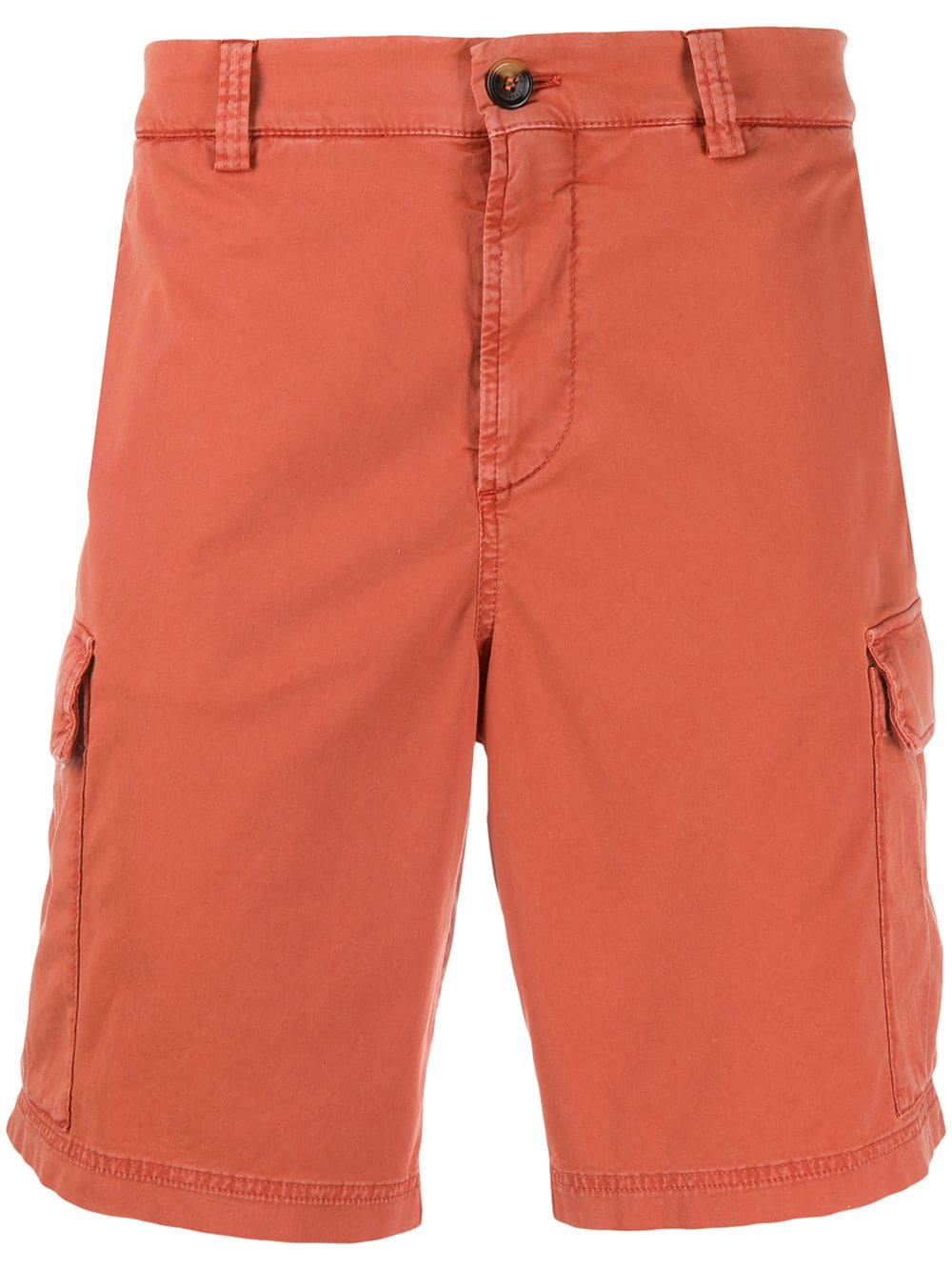 Shop Brunello Cucinelli Knee-length Cargo Shorts In Orange