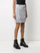 Balmain button-embellished fringed skirt