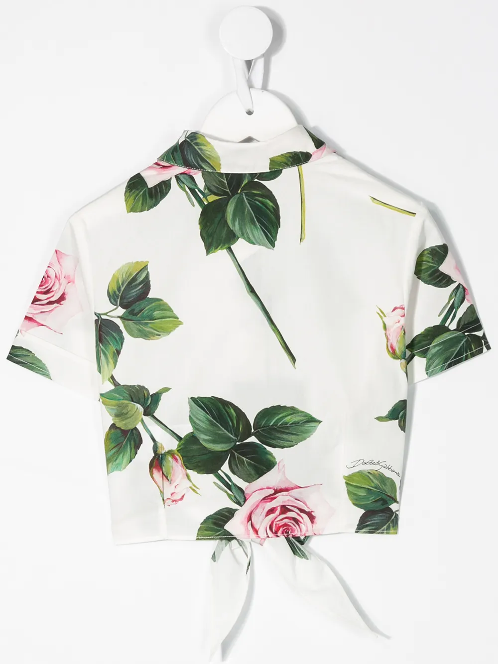 Dolce & Gabbana Kids rose print cropped shirt | Shirts | Image 2