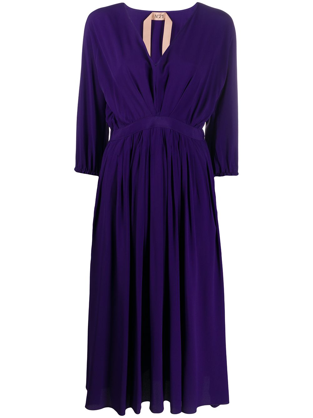N°21 Flared Midi Dress In Purple